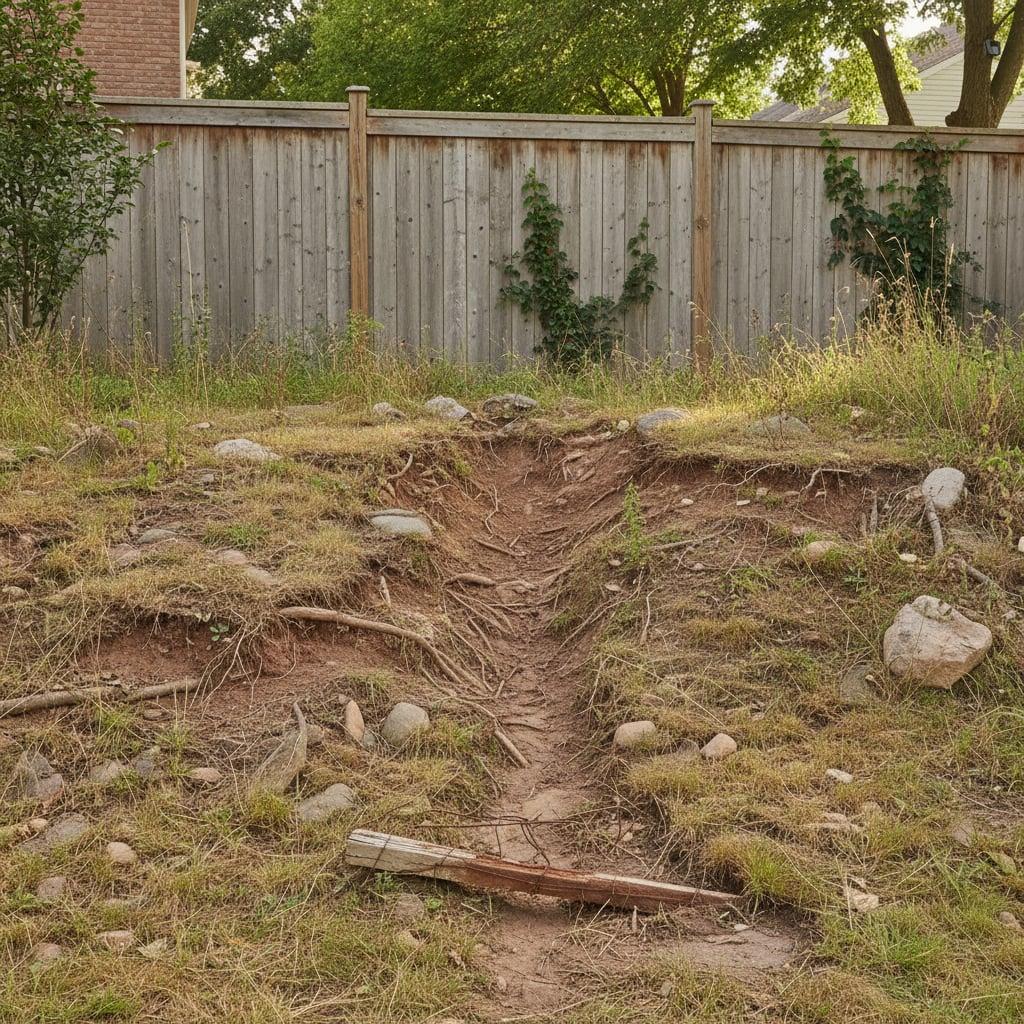 Garden + Retaining Wall — before